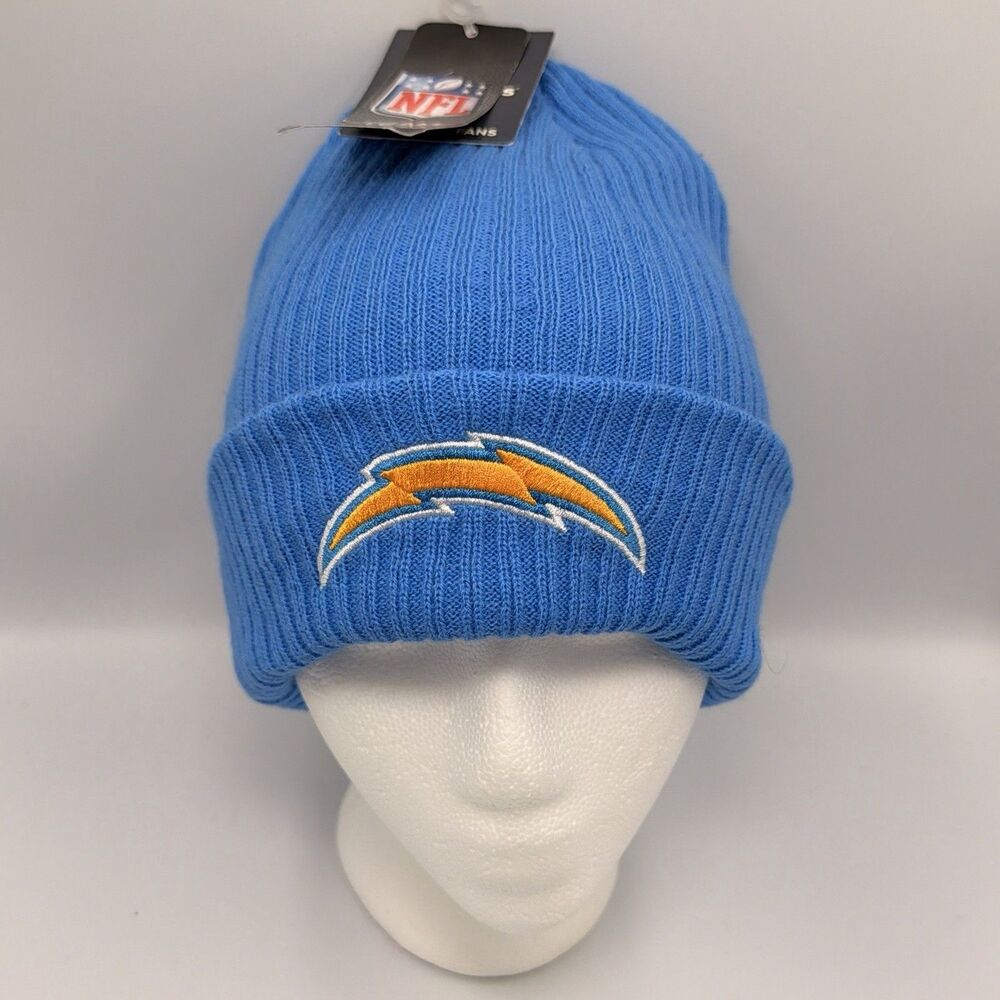 Fanatics Los Angeles Chargers Cuffed Knit Hat Powder Blue NFL Beanie NWT